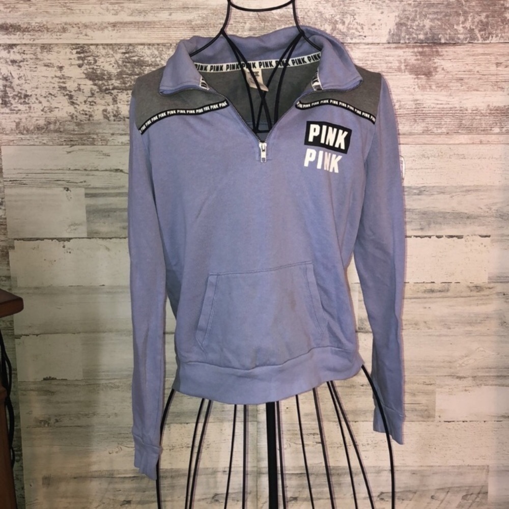 PINK VICTORIA’S SECRET bundle leggings and 2 sweatshirt purple XS quarter zip - Picture 6 of 10